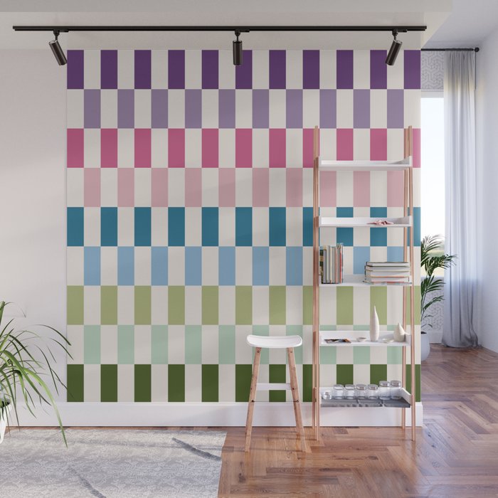 Retro Colorful Stripes Wall Mural Gallery Image 1