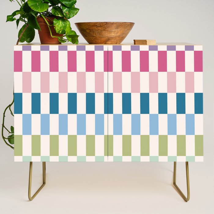 Retro Colorful Stripes Credenza Gallery Image 1