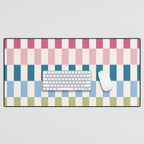 Retro Colorful Stripes Desk Mat Gallery Image 1