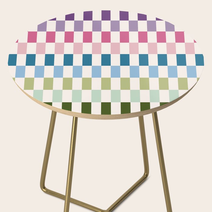 Retro Colorful Stripes Side Table Gallery Image 2