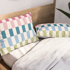 Retro Colorful Stripes Pillow Sham Gallery Image 2