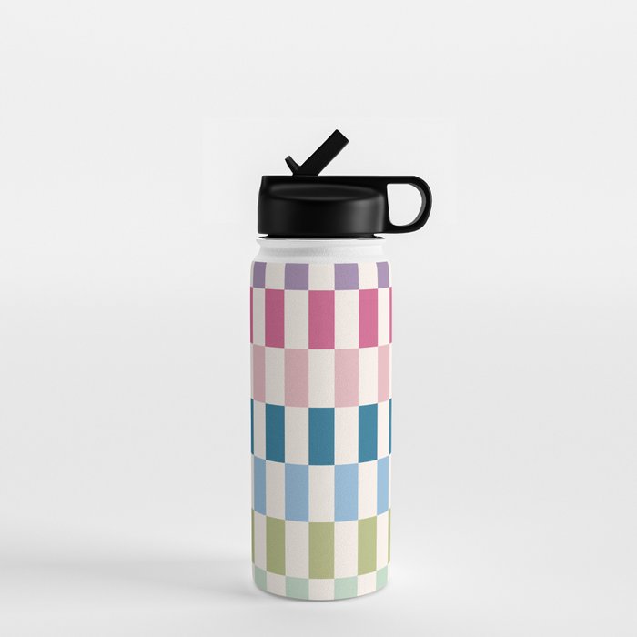 Retro Colorful Stripes Water Bottle Gallery Image 1