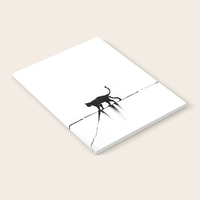 Minimal Cat on a Line Notebook Gallery Image 2
