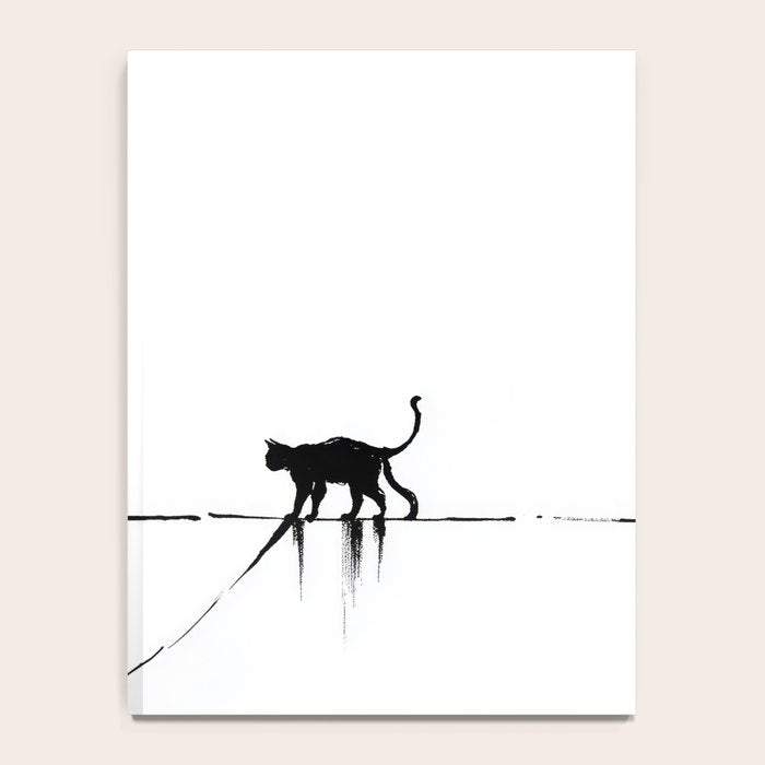 Minimal Cat on a Line Notebook Gallery Image 4
