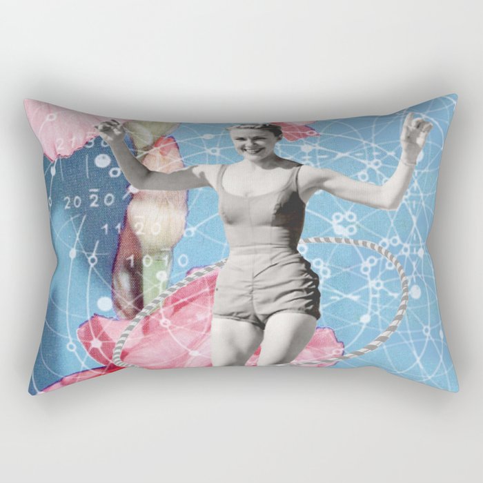 On Joy // Hula-hooping Rectangular Pillow Gallery Image 2