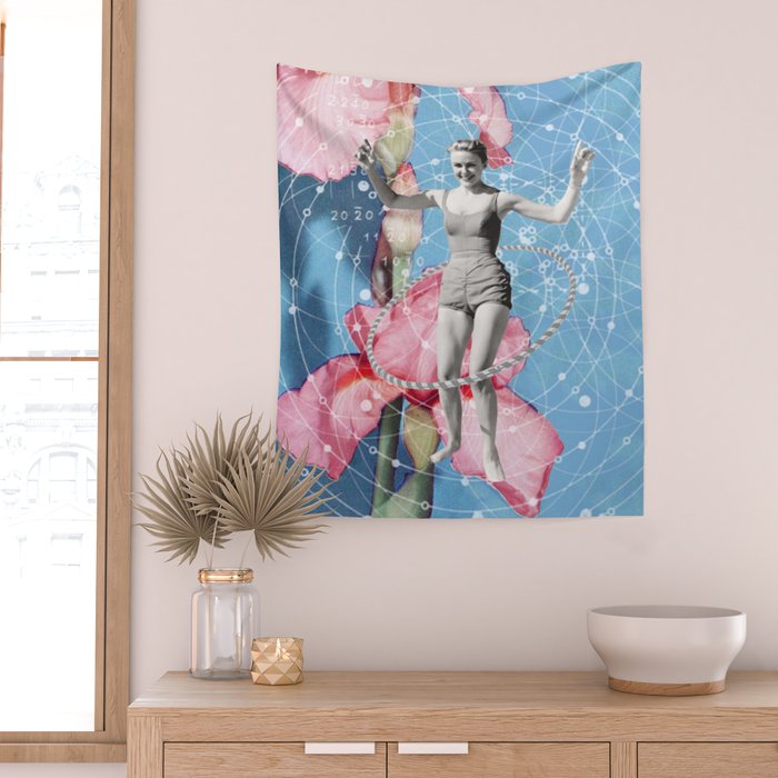 On Joy // Hula-hooping Wall Tapestry Gallery Image 2