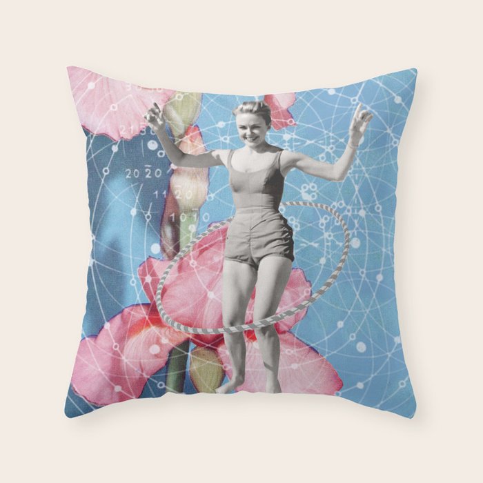 On Joy // Hula-hooping Throw Pillow Gallery Image 6