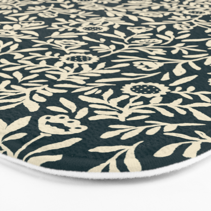 Bold Folk floral pattern Bath Mat Gallery Image 3
