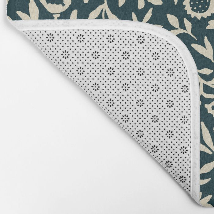 Bold Folk floral pattern Bath Mat Gallery Image 2