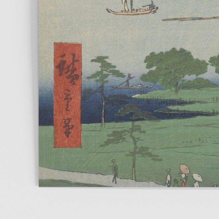 Cherry Blossoms on Spring River Ukiyo-e Japanese Art Poster Gallery Image 3