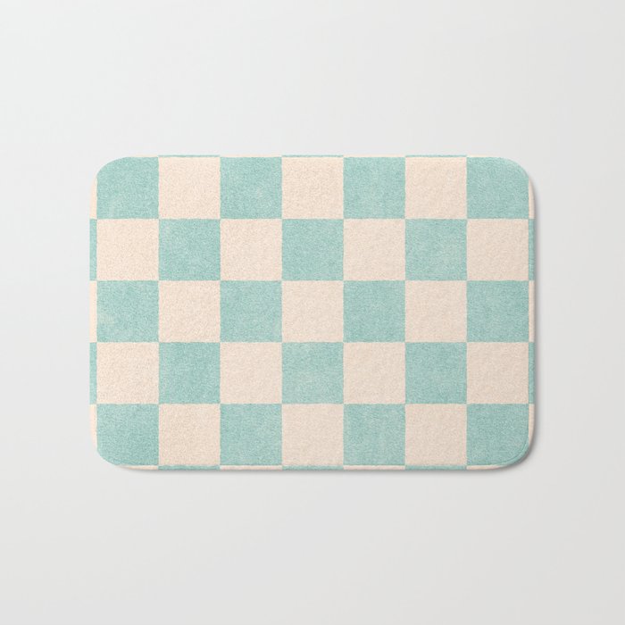 CHECKER - 001 - Sea Glass Bath Mat Gallery Image 1