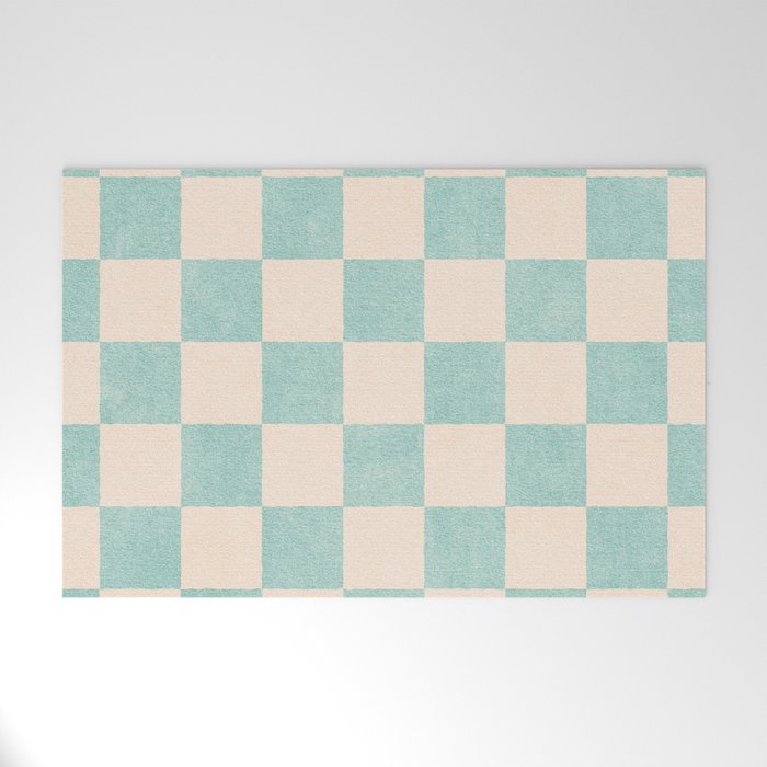 CHECKER - 001 - Sea Glass Welcome Mat Gallery Image 1