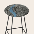 London color map city drawing illustration Thames Stool Gallery Image 2