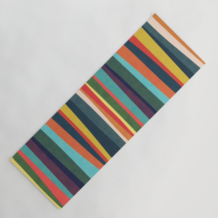 Mid-century zebra Yoga Mat Gallery Image 1