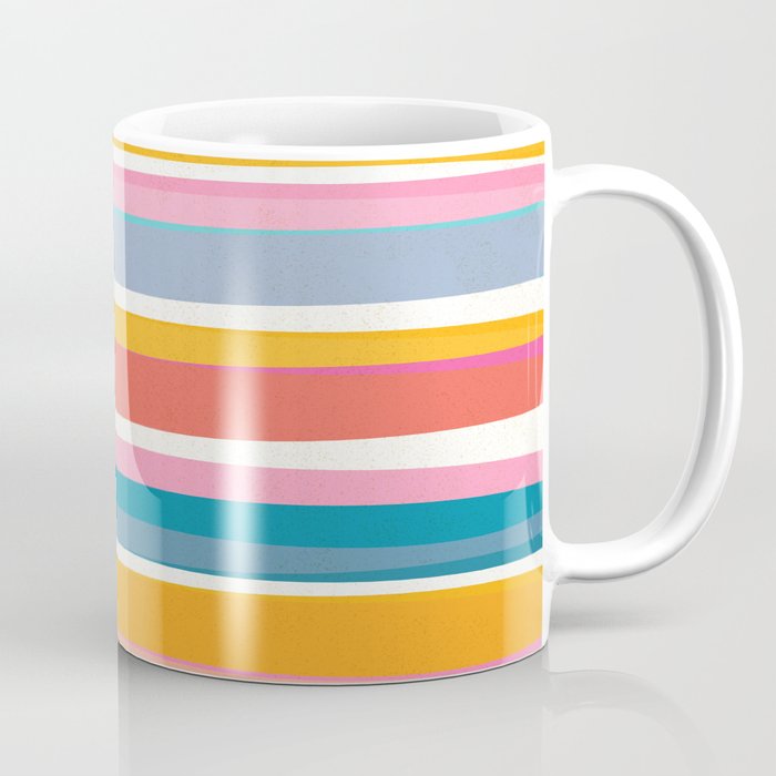 Beach Dreams Stripe Line Art Coffee Mug Gallery Image 1