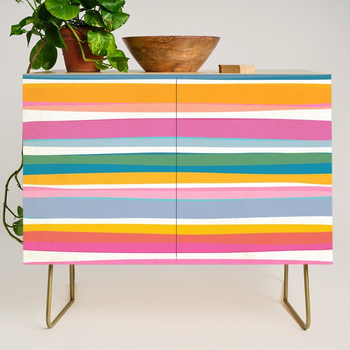 Beach Dreams Stripe Line Art Credenza Gallery Image 1