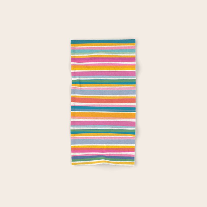 Beach Dreams Stripe Line Art Bath Towel Gallery Image 1