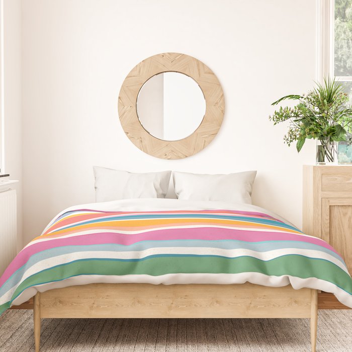 Beach Dreams Stripe Line Art Duvet Cover Gallery Image 3