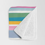 Beach Dreams Stripe Line Art Throw Blanket Gallery Image 3