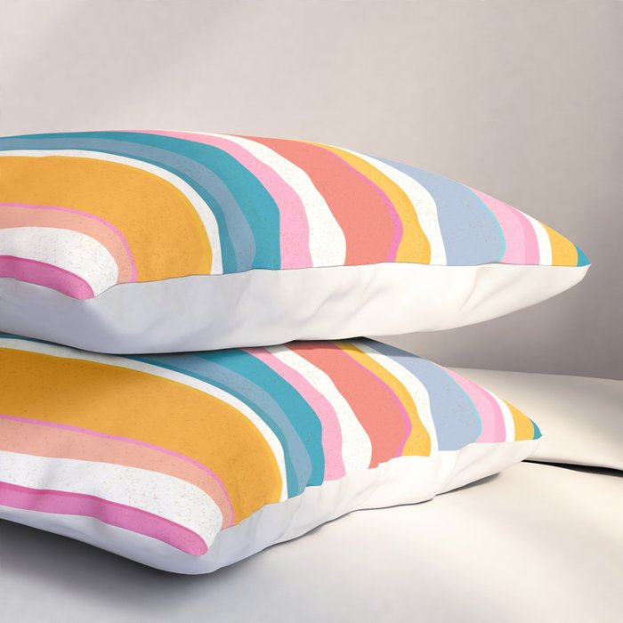 Beach Dreams Stripe Line Art Pillow Sham Gallery Image 3