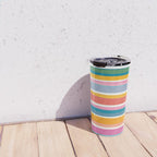 Beach Dreams Stripe Line Art Travel Mug Gallery Image 4