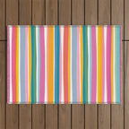 Beach Dreams Stripe Line Art Outdoor Rug Gallery Image 1