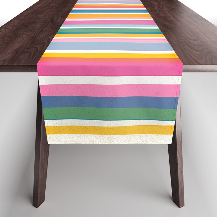 Beach Dreams Stripe Line Art Table Runner Gallery Image 1