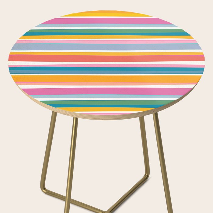 Beach Dreams Stripe Line Art Side Table Gallery Image 2