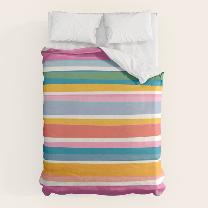Beach Dreams Stripe Line Art Duvet Cover Gallery Image 6