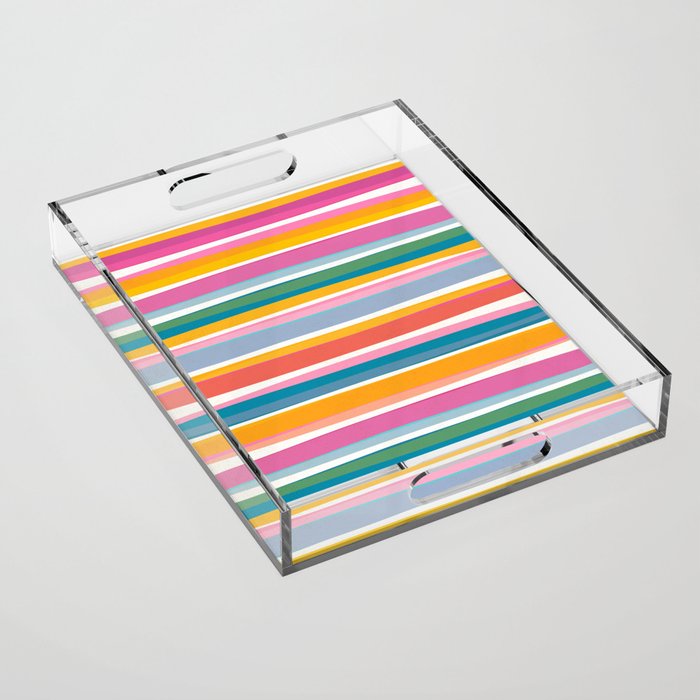 Beach Dreams Stripe Line Art Acrylic Tray Gallery Image 1