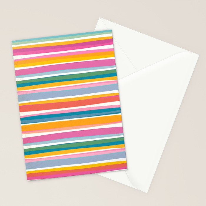 Beach Dreams Stripe Line Art Stationery Card Gallery Image 2