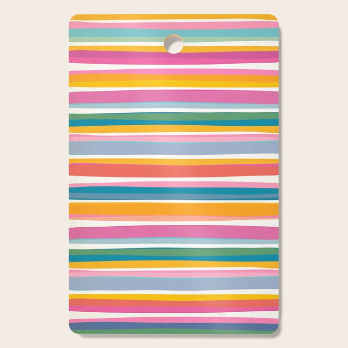 Beach Dreams Stripe Line Art Cutting Board Gallery Image 1