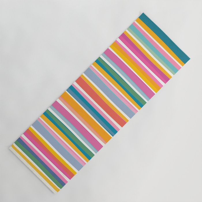Beach Dreams Stripe Line Art Yoga Mat Gallery Image 1