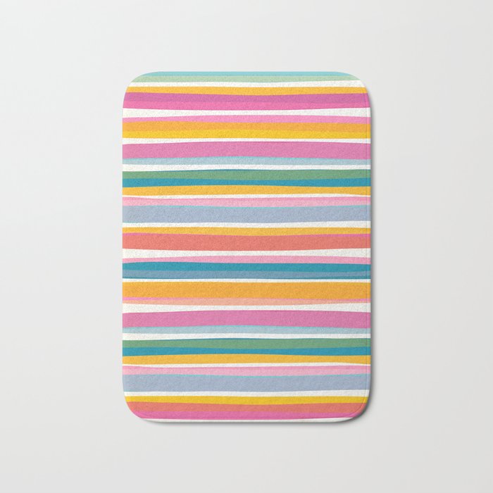 Beach Dreams Stripe Line Art Bath Mat Gallery Image 1