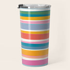 Beach Dreams Stripe Line Art Travel Mug Gallery Image 3