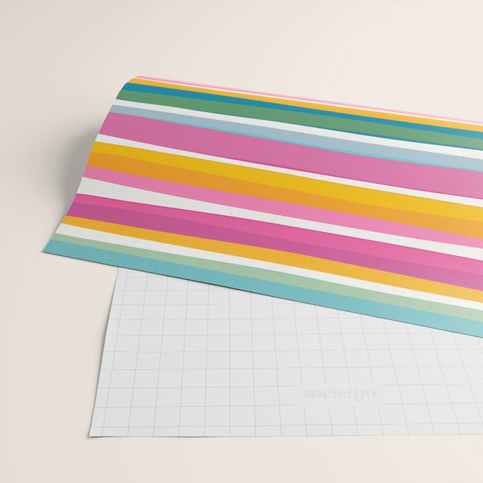 Beach Dreams Stripe Line Art Wrapping Paper Gallery Image 2