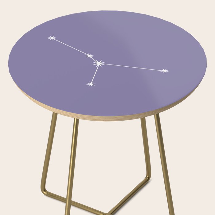 Cancer Zodiac Star Constellation Line Art Lavender Purple Side Table Gallery Image 2