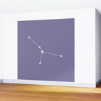 Cancer Zodiac Star Constellation Line Art Lavender Purple Wall Mural Gallery Image 2