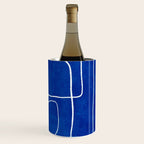 White Line Art Cobalt Blue Background Neon Look Wine Chiller Gallery Image 3