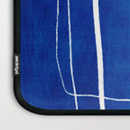 White Line Art Cobalt Blue Background Neon Look Laptop Sleeve Gallery Image 3