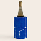 White Line Art Cobalt Blue Background Neon Look Wine Chiller Gallery Image 1