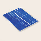 White Line Art Cobalt Blue Background Neon Look Notebook Gallery Image 3