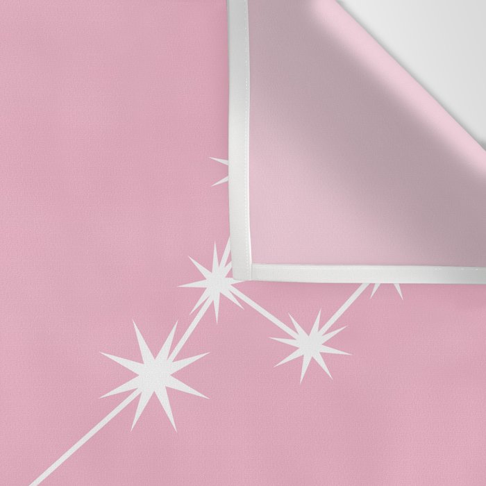 Pisces Zodiac Star Constellation Line Art Soft Pink Wall Tapestry Gallery Image 3