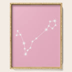 Pisces Zodiac Star Constellation Line Art Soft Pink Serving Tray Gallery Image 1