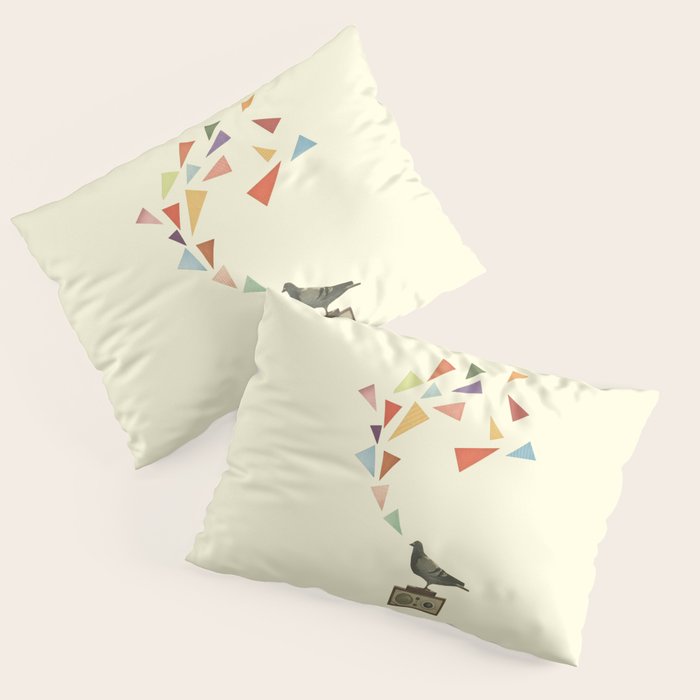 Pigeon Radio Pillow Sham Gallery Image 1