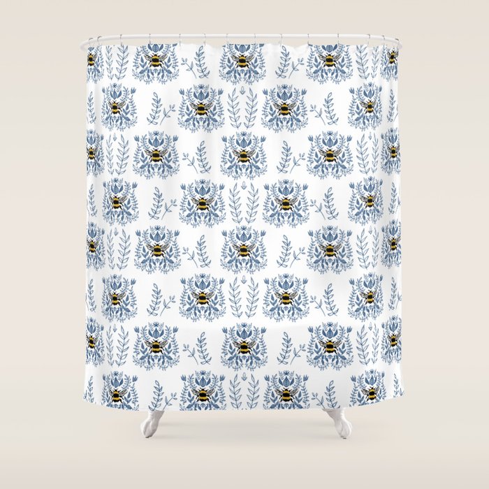 Southern Bee Shower Curtain Gallery Image 1