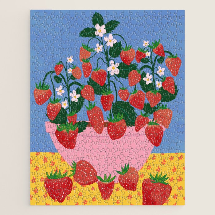 Potted Strawberries Jigsaw Puzzle Gallery Image 1