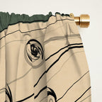 Modern Minimalist Abstract Whales 4 Window Curtain Gallery Image 2