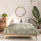 Threaded Geometric Green Peach Comforter Gallery Image 3