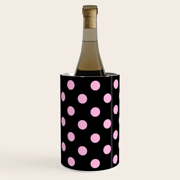 Polka Dots (Pink & Black Pattern) Wine Chiller Gallery Image 3